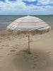 Pipi's of Rye - Premium Beach Umbrella- Retro Coastal Stripes Original