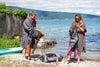 Red Paddle Towelling Beach Change Robe- Grey