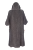 Red Paddle Towelling Beach Change Robe- Grey