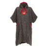 Red Paddle Towelling Beach Change Robe- Grey