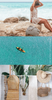 Pipi's of Rye -Premium Beach Umbrella -Coastal Floral Marigold