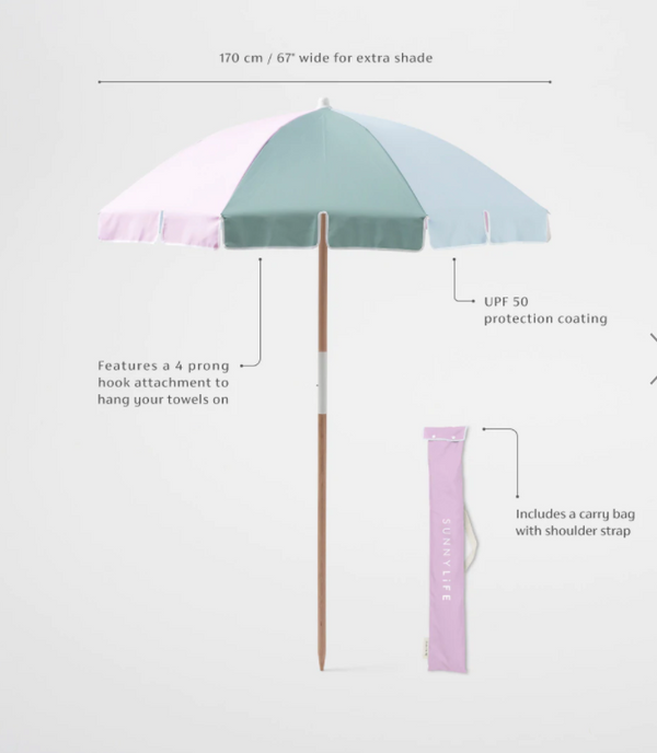 SunnyLife Premium Beach Umbrella- Sorbet Scoops