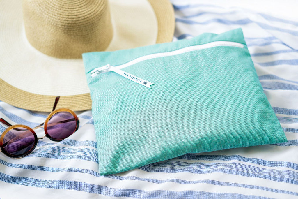 Wander and Perch Swimsuit Wet Bag - Sparking Turquoise Water