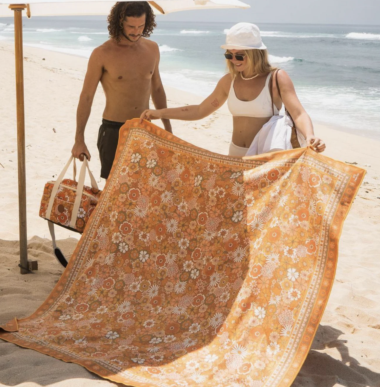 SomerSide - Premium Extra Large Beach Blanket - Golden Hour