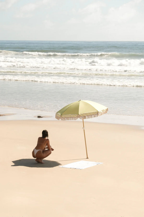 Winnie Rae Travel Beach Umbrella - Celery Wave