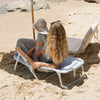 SunnyLife De Luxe Beach Chair - Lazy Days Blue Stripe