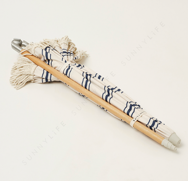 SunnyLife Premium Luxe Beach Umbrella- Resort Coastal Blue