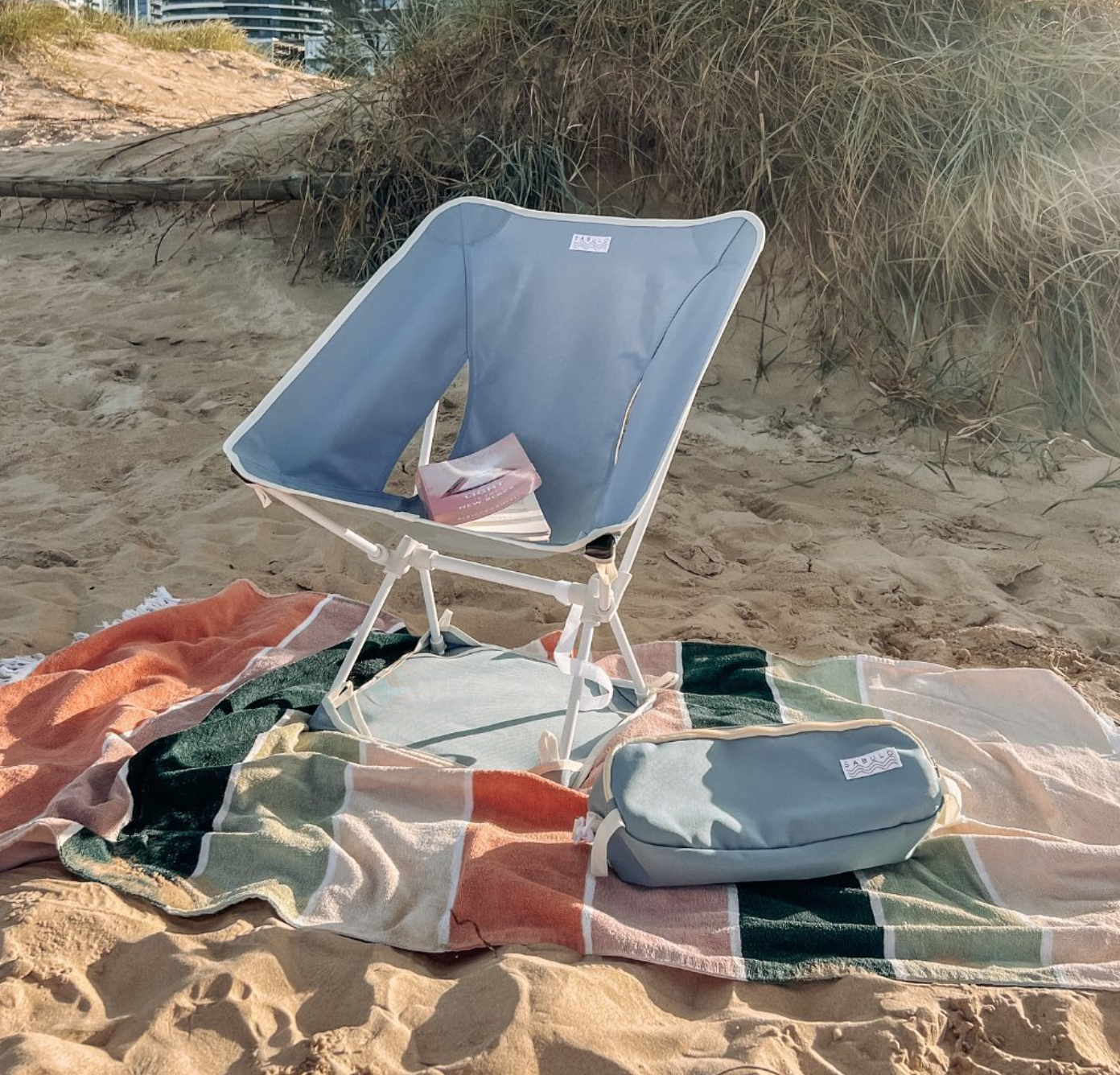 Sabulo Beach Chair & Mat-Blue