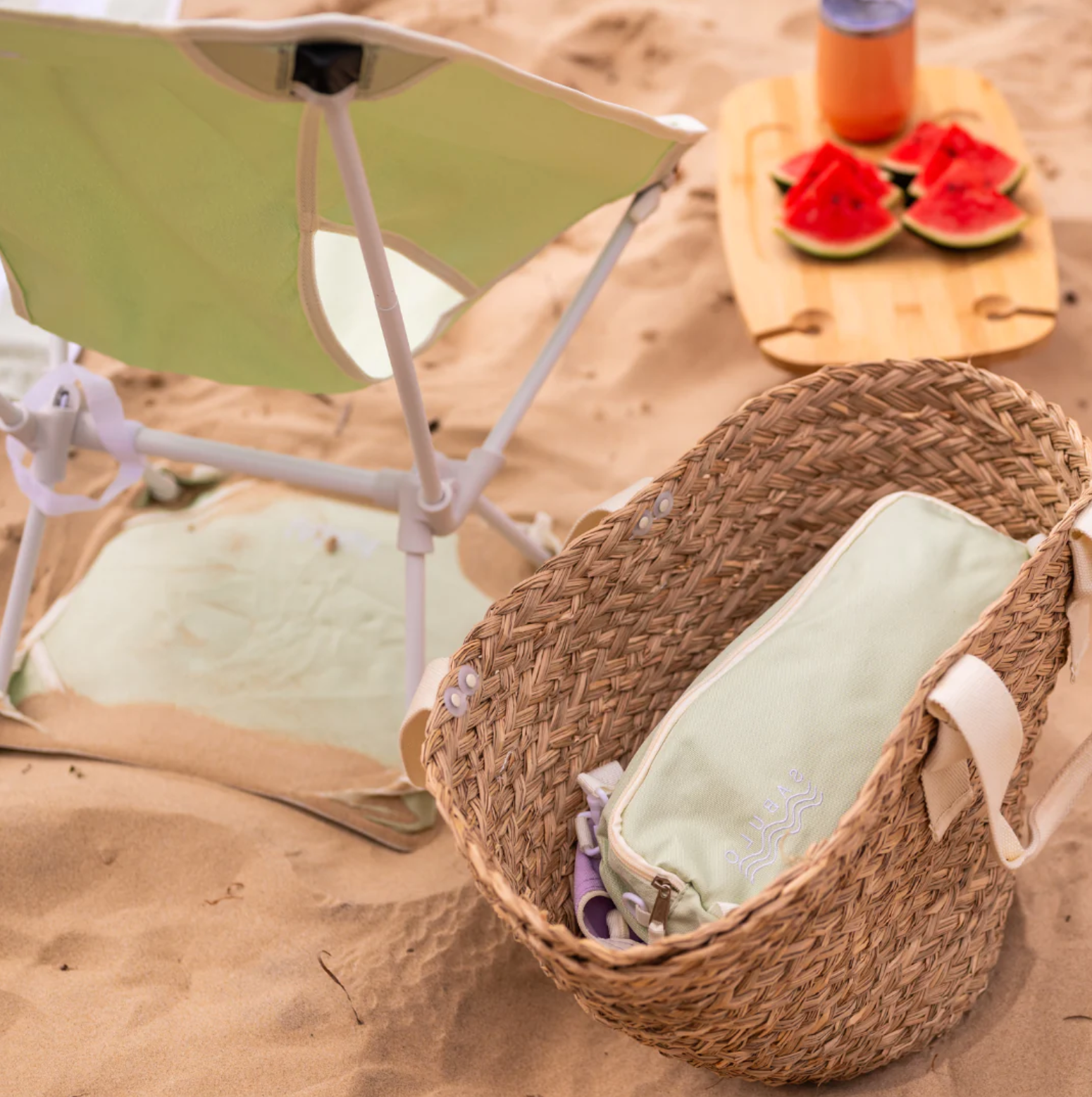 Sabulo Beach Chair & Mat- Mint