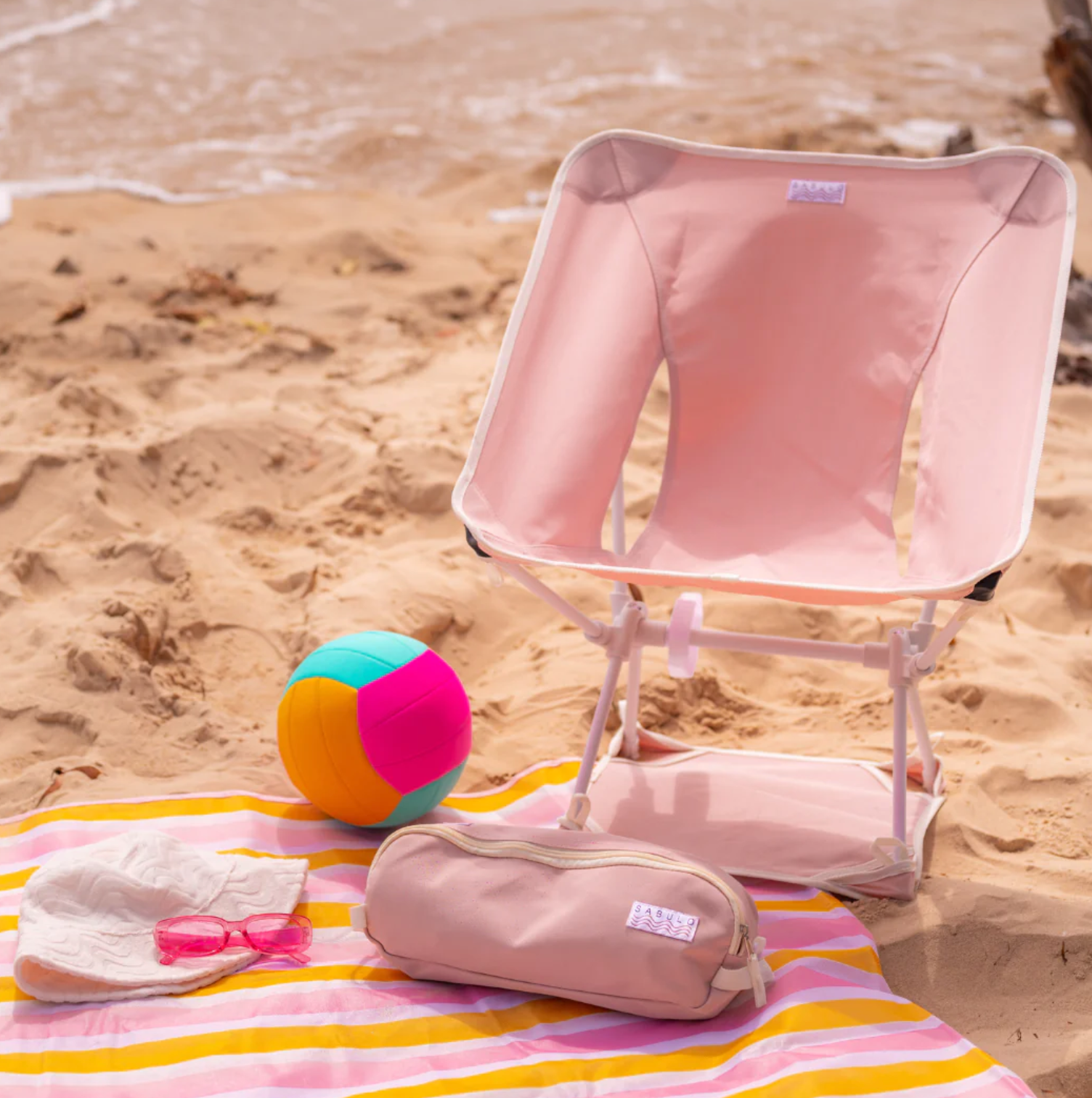 Sabulo Beach Chair & Mat- Blush