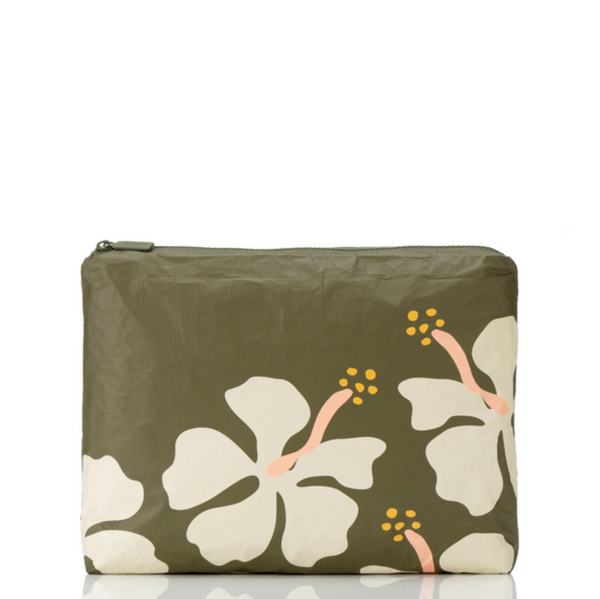 Aloha Collection Mid Pouch - Mo'orea Sand Dollar Olive