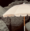 SunnyLife Mango Bay Beach Umbrella-  Golden Mustard Stripe