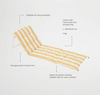 SunnyLife Reclining Beach Chair - Mango Bay Golden Mustard Stripe