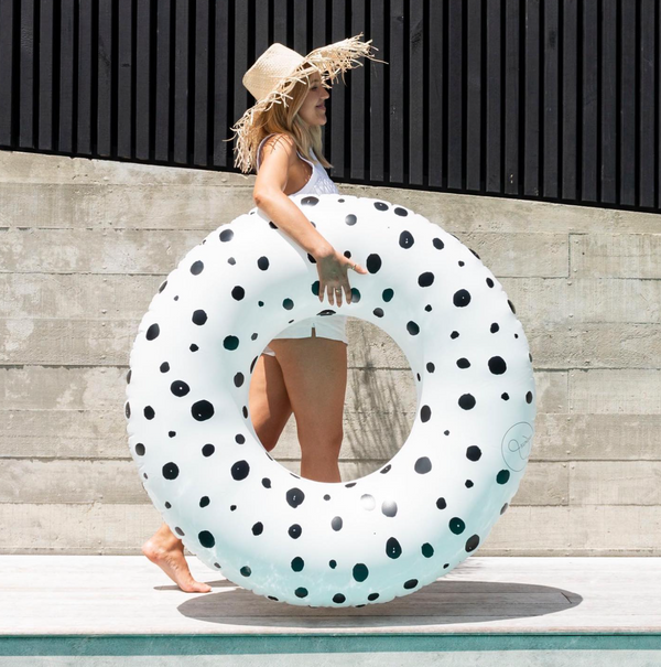 &Sunday Luxe OverSized Pool Tube- Bubbles White