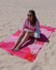 The Somewhere Co. Premium Cotton Beach Towel - Raspberry Jelly