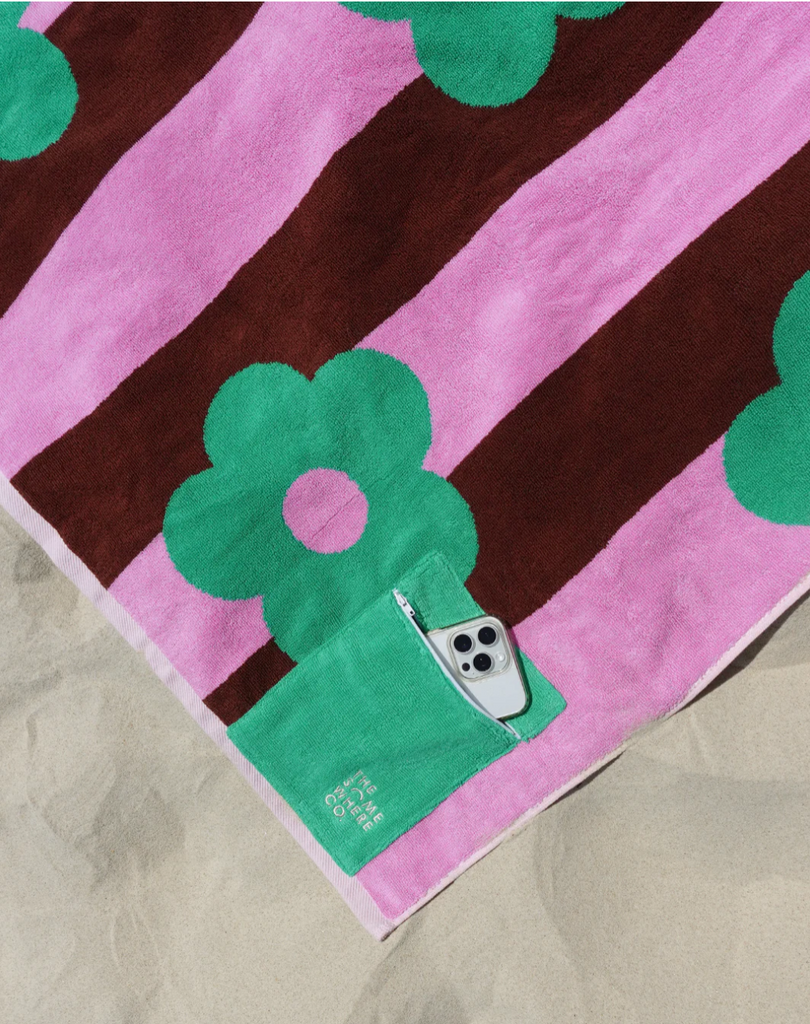 The Somewhere Co. Premium Cotton Beach Towel - Rocky Road