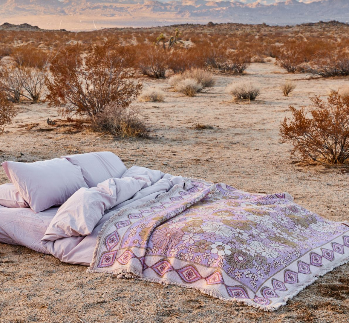 Wandering Folk Lola Throw- Blush