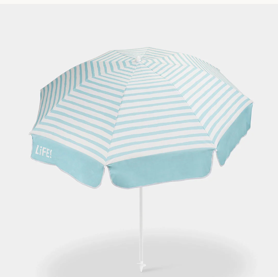 LIFE! Premium Beach Umbrella - Light Blue - Sky Meridian