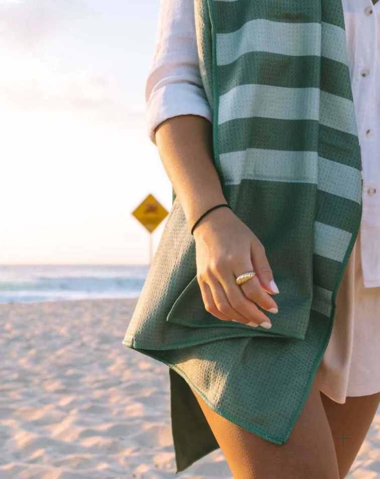 Sand Society Sand Free Beach Towel - Olive