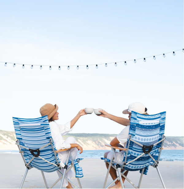 Sunni Scenes Beach Chair - Coastline Blue
