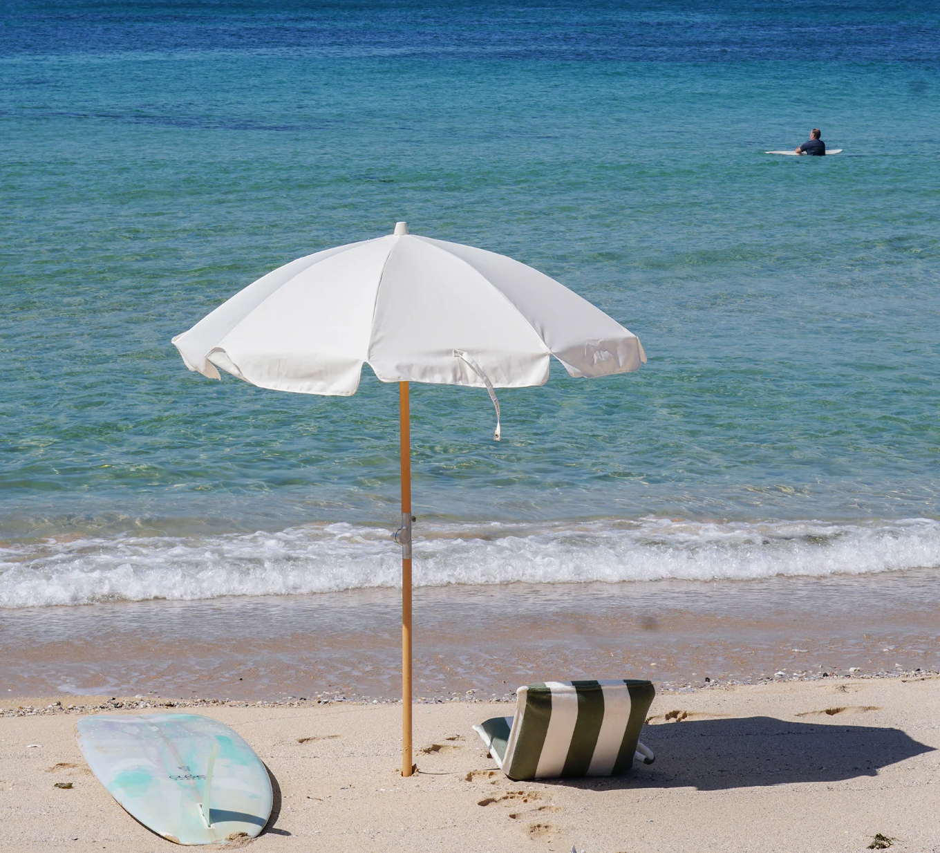 SunnyLife Luxe Beach Umbrella- Cream