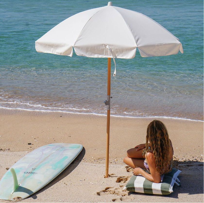 SunnyLife Luxe Beach Umbrella- Cream