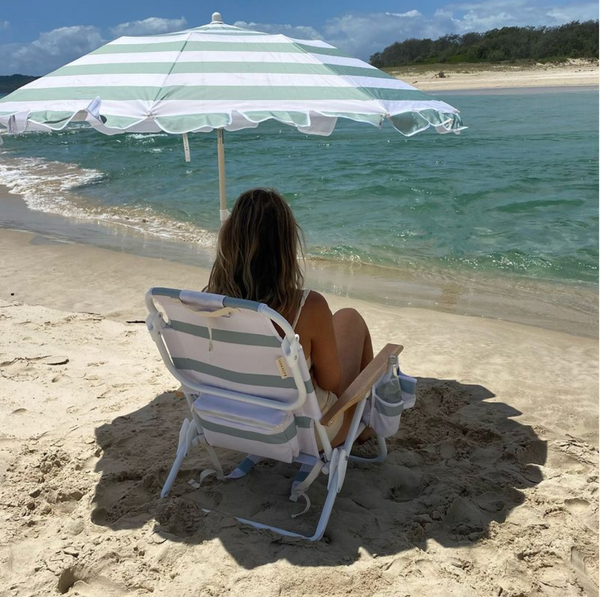 SunnyLife De Luxe Beach Chair - Sea Sage Stripe
