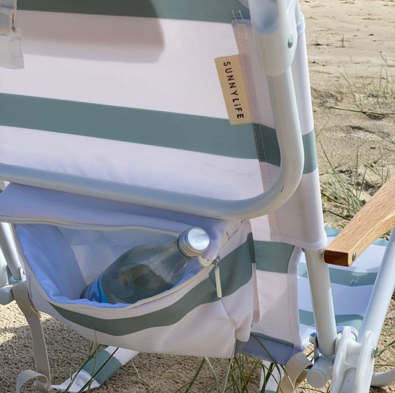 SunnyLife De Luxe Beach Chair - Sea Sage Stripe