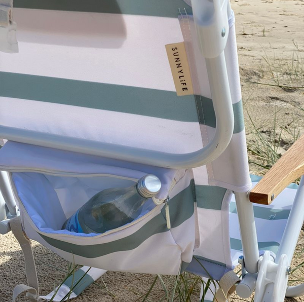 SunnyLife De Luxe Beach Chair - Sea Sage Stripe