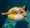 SunnyLife Luxe Tube Pool Ring - Sunshine Yellow Stripe