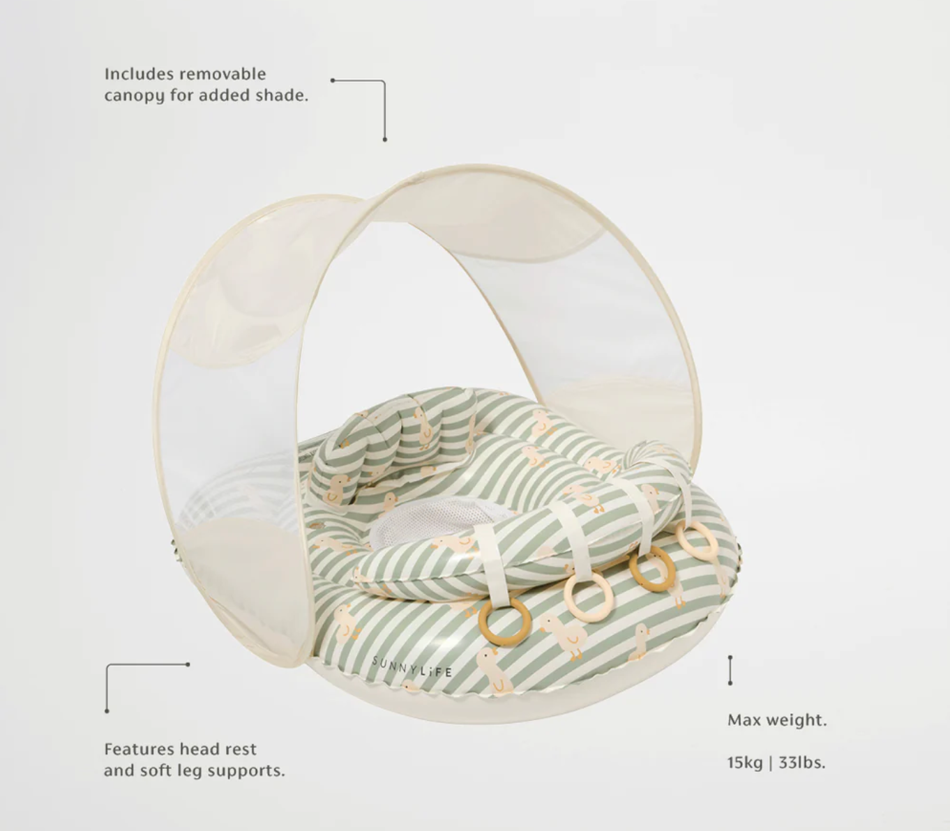 SunnyLife Interactive Baby Float- Dex the Duck