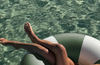 SunnyLife Luxe Tube Pool Ring - Olive