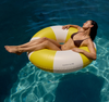 SunnyLife Luxe Tube Pool Ring - Sunshine Yellow Stripe