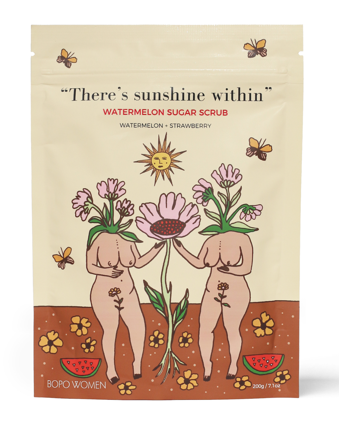 Bopo Women Beach Skin Care Sugar Scrub - Watermelon