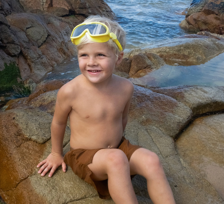 SunnyLife Kids Swim Mask - Salty the Shark Neon Yellow
