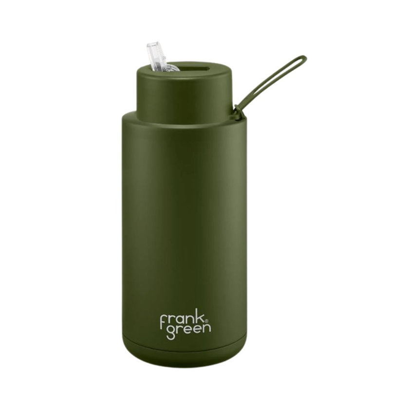 Frank Green Ceramic Reusable 1L Bottle - Khaki