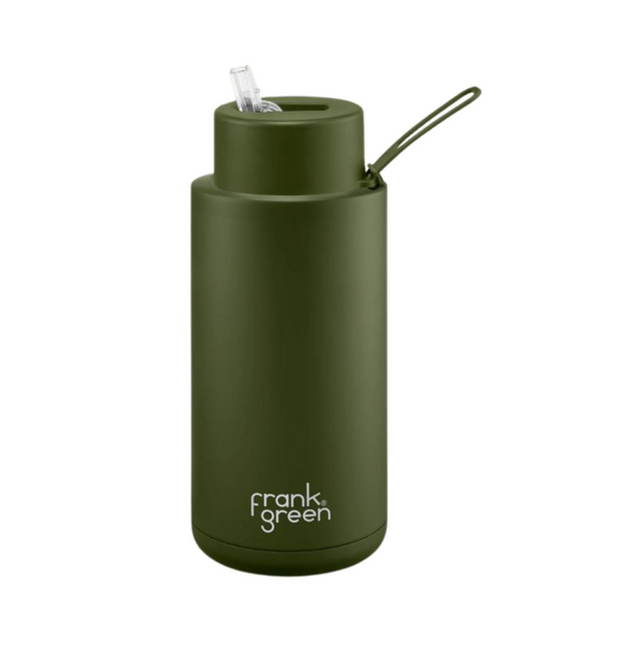 Frank Green Ceramic Reusable 1L Bottle - Khaki
