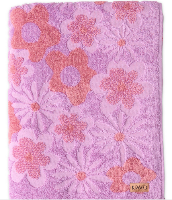 Kip&Co Terry Beach Towel - Peach Fleur