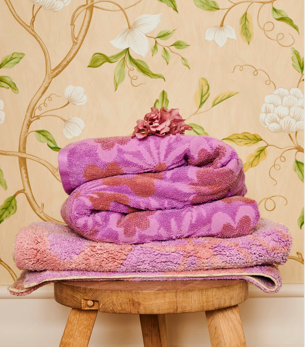 Kip&Co Terry Beach Towel - Peach Fleur