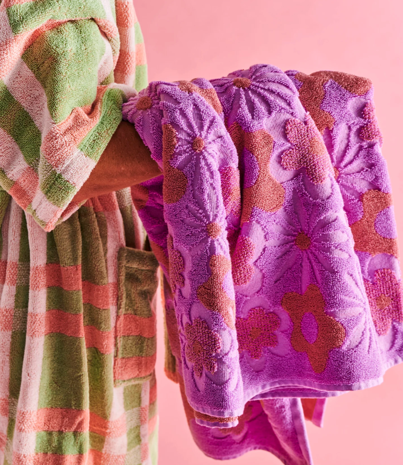 Kip&Co Terry Beach Towel - Peach Fleur