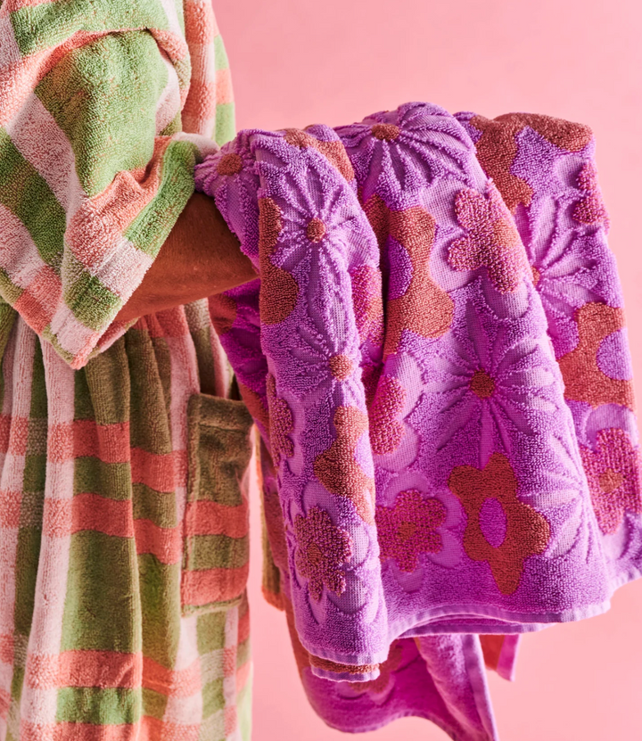 Kip&Co Terry Beach Towel - Peach Fleur