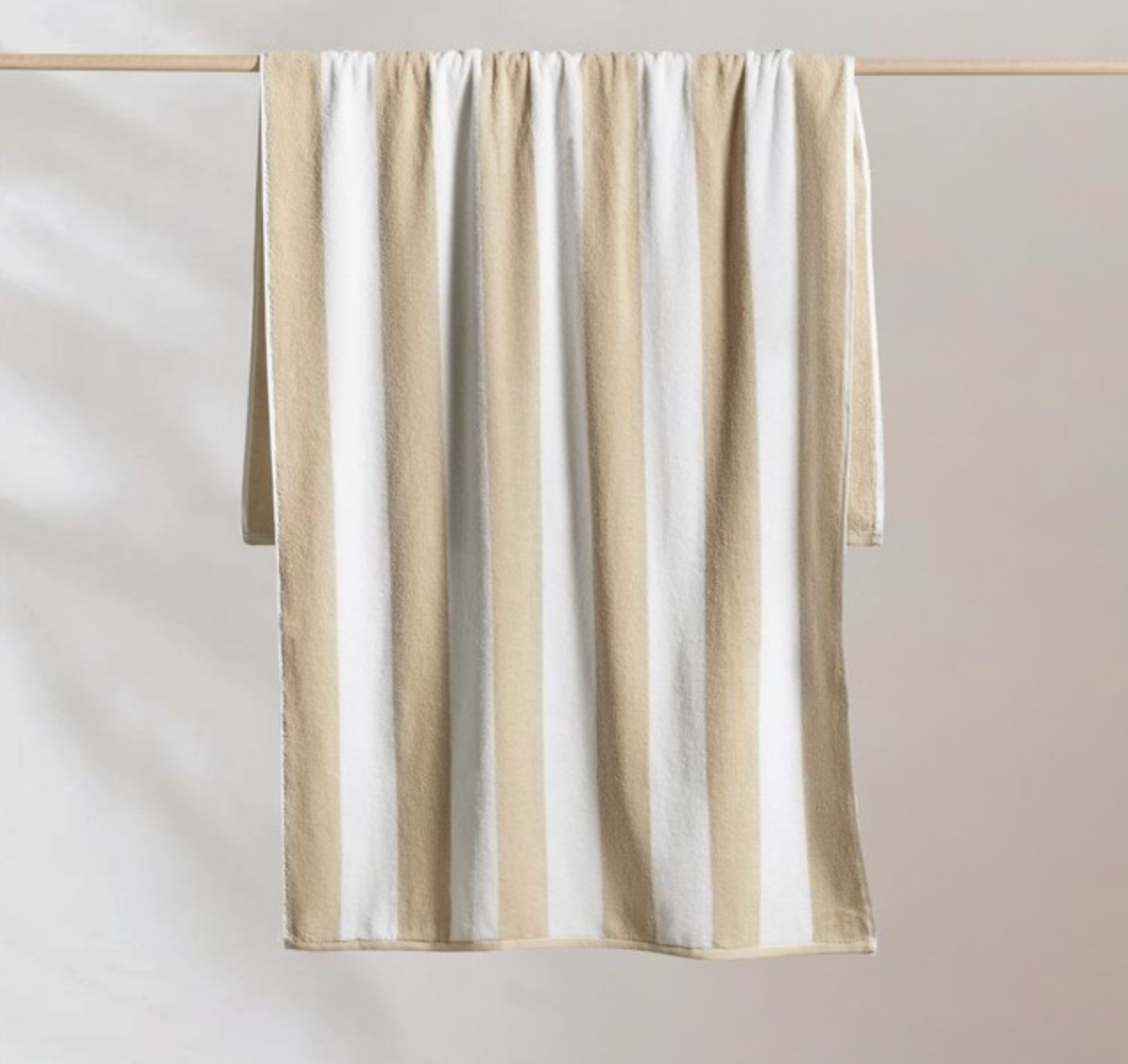 Canningvale Cabana Cotton Terry Beach Towel - SandStorm Striped