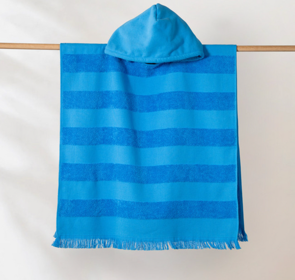 Canningvale  Cotton Terry Hooded Beach Towel- Surf Blue