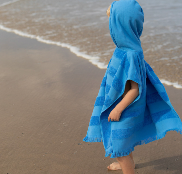 Canningvale  Cotton Terry Hooded Beach Towel- Surf Blue