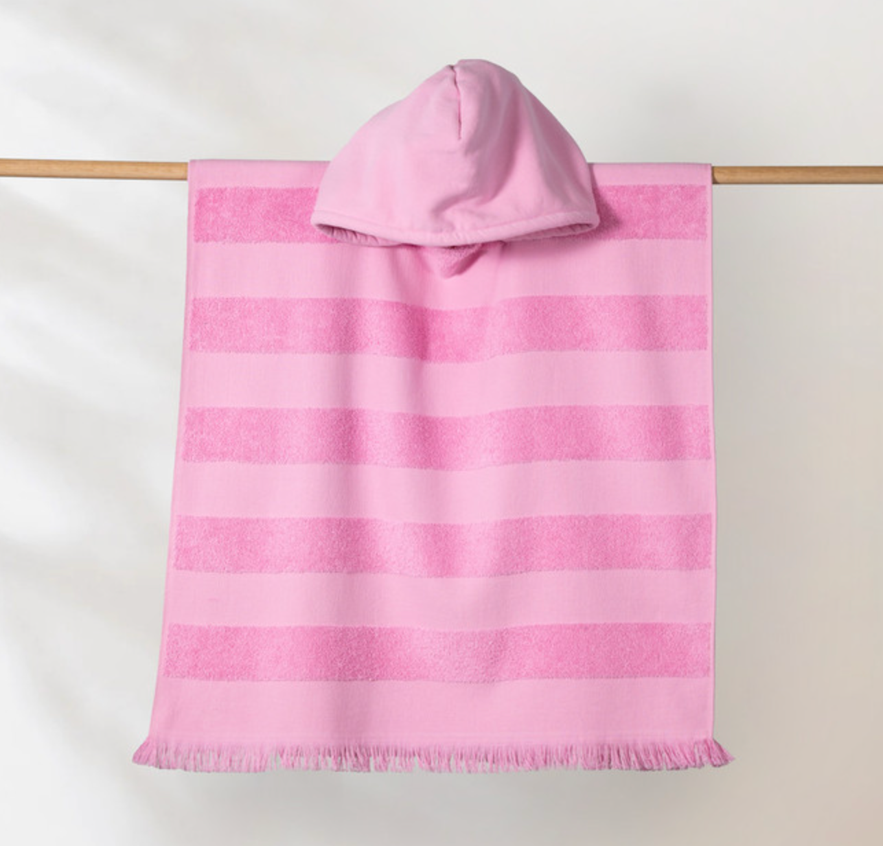 Canningvale  Cotton Terry Hooded Beach Towel- Sherbet Pink