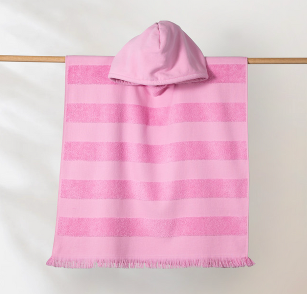 Canningvale  Cotton Terry Hooded Beach Towel- Sherbet Pink