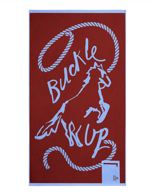 The Somewhere Co. Premium Cotton Beach Towel - Buckle Up