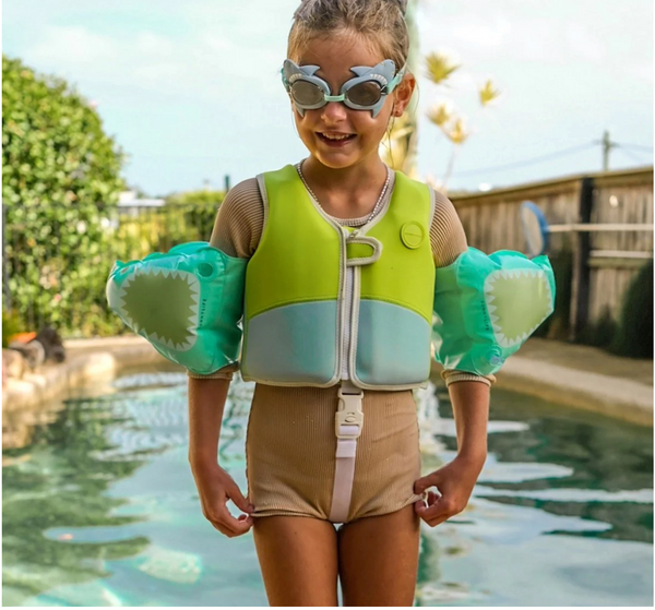 SunnyLife Kids Swim Vest 2-3 Size - Salty the Shark