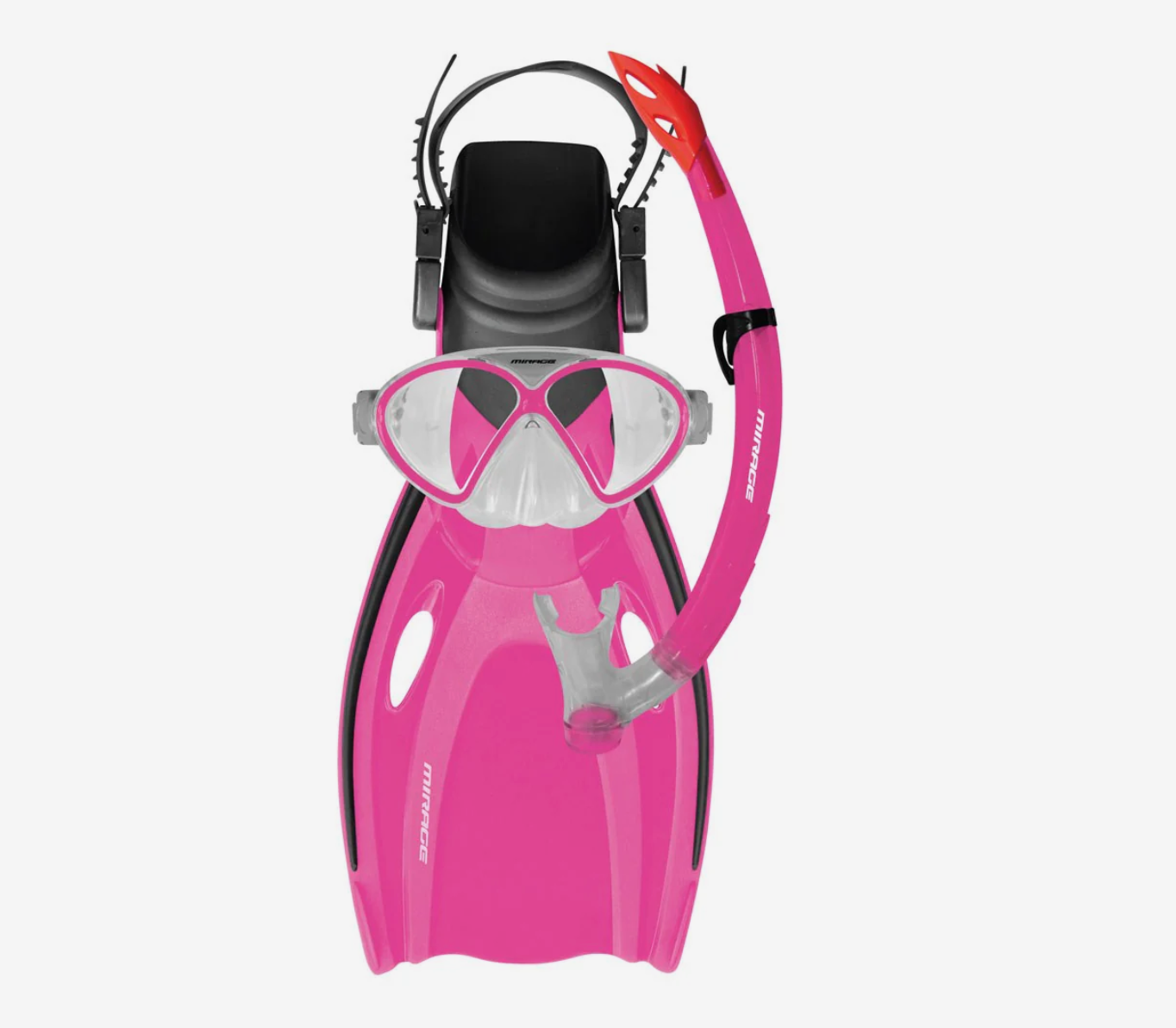 Mirage Sports Mask,Snorkle & Fin Set Junior - Pink & Green