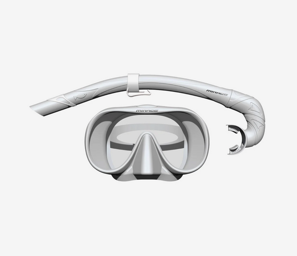 Mirage Sports Sunset Mask & Snorkel Set - White